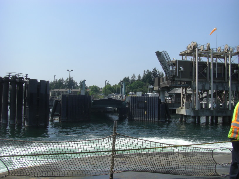 approaching the Winslow ferry dock