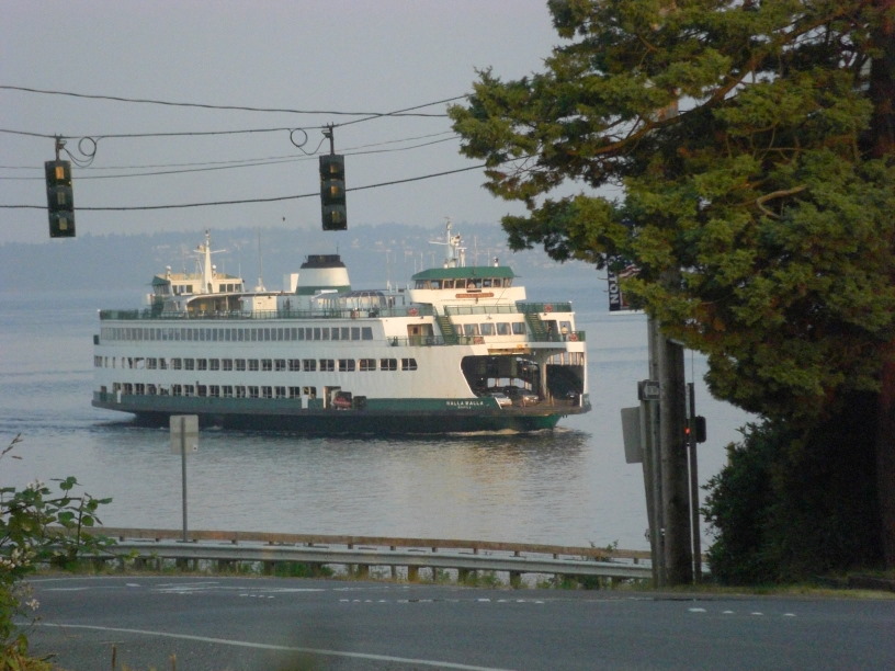 Washington State Ferry coming into Kingston