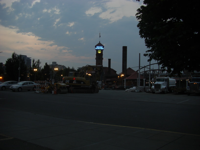 in Portland, preparing to take the MAX home over the hill before dark